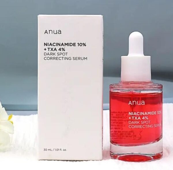 ANUA Sérum 10% niacinamide + 4% acide tranexamique, céramide, acide hyaluronique, vitamine B12, couleur naturelle, pour peaux