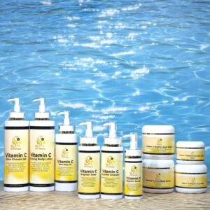 kit eclaircissante à la vitamine c, hyluronique, peau crasse et mixte